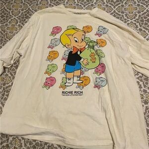 Fashion Nova Cream Cartoon Long Sleeve Tee